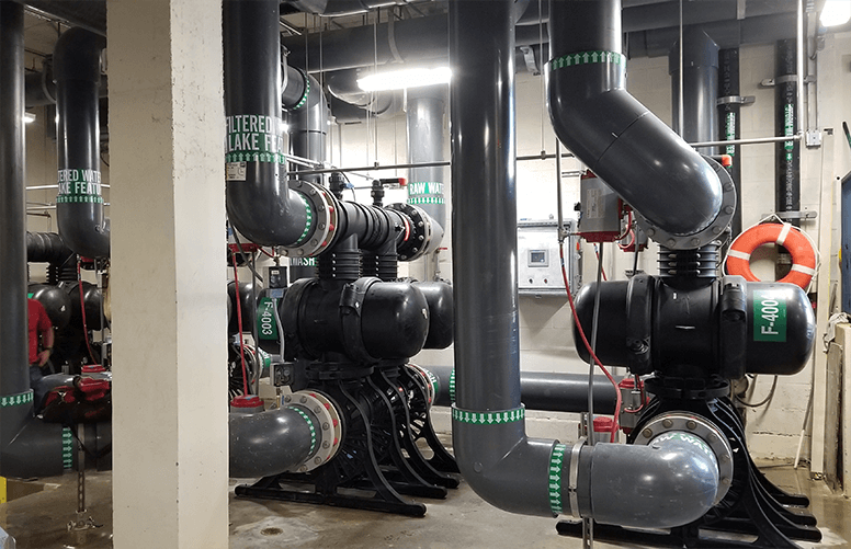 automatic disc filter installation