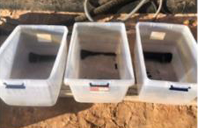 boxes with high solids present in water after filtration process