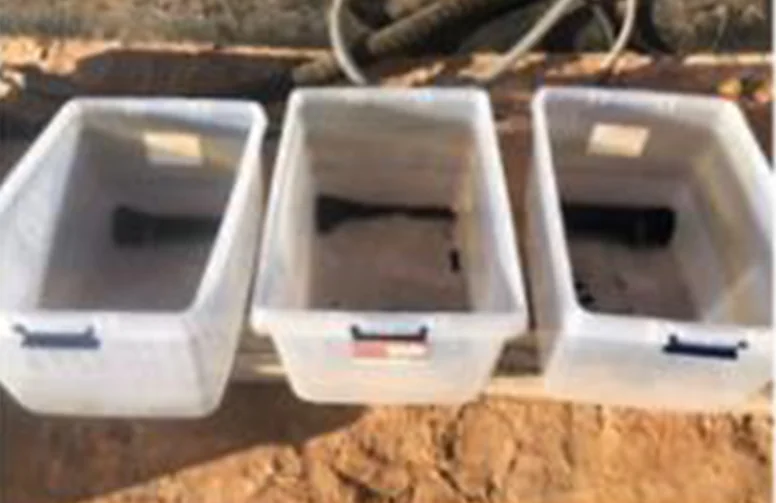 boxes with high solids present in water after filtration process